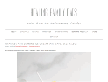 Tablet Screenshot of healingfamilyeats.com